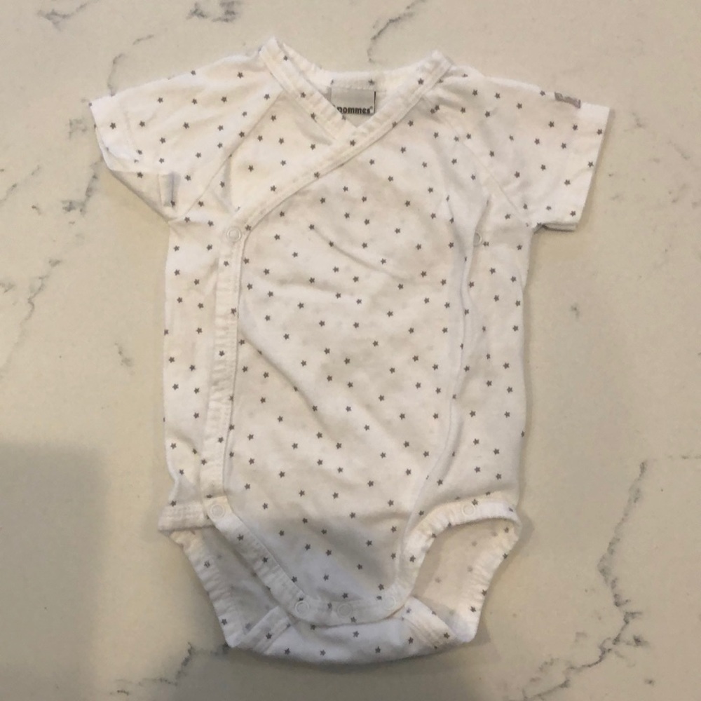 3 Pommes White with Grey Stripe Shirt